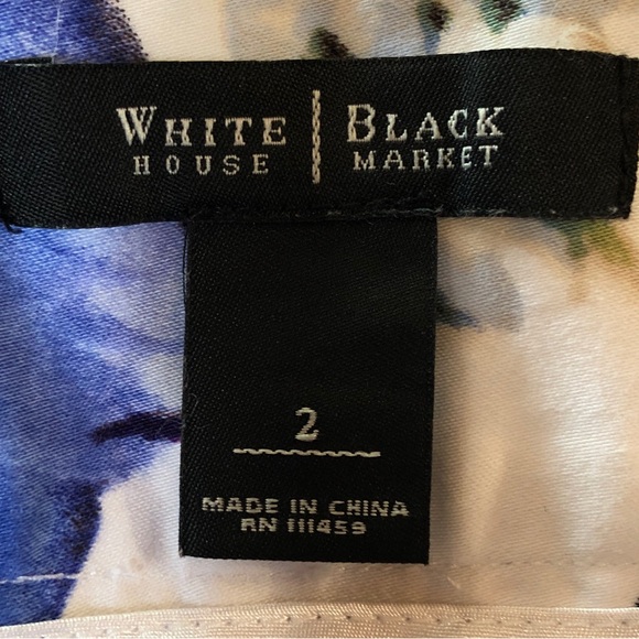 WHBM Floral Sateen Pleated Lined Skirt (2) - Picture 6 of 16